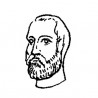 Heads With Beard and Moustache, Closed Collar