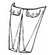 Coat tails Long horizontal piped pockets